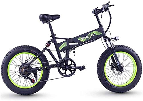 Electric Bike : ZJZ Folding Electric Bikes 4.0 fat tires, aluminum alloy Bicycle LCD display shock Bike Sports Outdoor Cycling