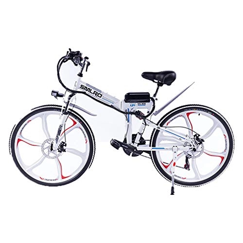 Electric Bike : ZLQ 26'' Electric Mountain Bike One-Button Start Function Large Capacity Lithium-Ion Battery (48V 350W 15Ah) Electric Bike 25 Km / H Absorber Front Fork 21-Speed, A