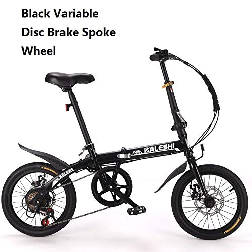 Electric Bike : ZLXLX Folding Bicycle Adult Male and Female Children 16 / 14 inch Student Leisure Lightweight Ultra Light Walking Bike This Efficient Folding Bike Brings You a Fast, Safe and Comfortable Riding E