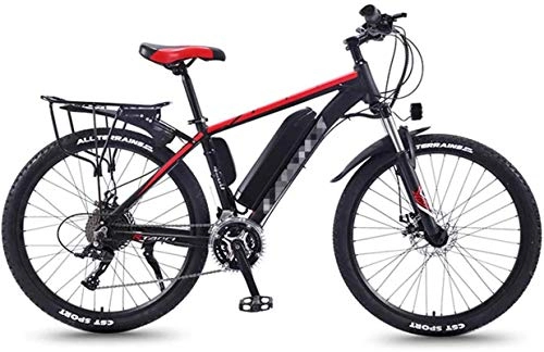 Electric Bike : ZMHVOL Ebikes 26'' Electric Mountain Bike for Adults, 30 Speed Gear MTB Ebikes And Three Working Modes, All Terrain Commute Fat Tire Ebike for Men Women Ladies ZDWN (Color : Red)
