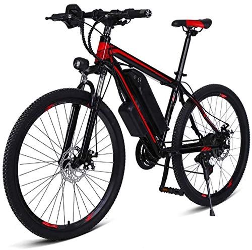 Electric Bike : ZMHVOL Ebikes, Adults Mountain Electric Bike, 250W Motor 36V Removable Battery 26" City Commute Ebike 27 Speed Gear with Rear Seat Dual Disc Brakes Max Speed 25 Km / H ZDWN (Color : Black, Size : 8AH)