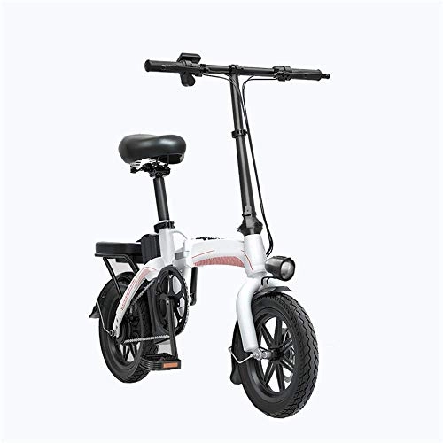 Electric Bike : ZMXZMQ Folding Electric Bike with 48V Removable Lithium-Ion Battery, Collapsible Frame, And Speed Setting, ExtremeEdition150kmwhite