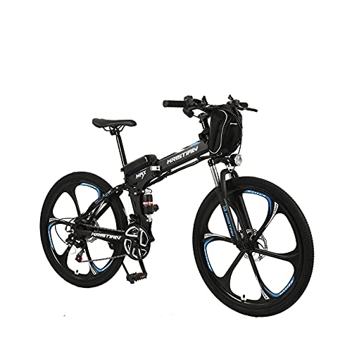Electric Bike : ZOSUO Bicycle Integrated E-Bike Foldable 26 Inch 350W Adult Outdoor Electric Bicycle Mountain Bike Shimano 21-Speed Transmission with 36V10ah Battery Electric Moped