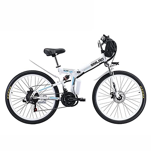 Electric Bike : ZOSUO Bike Foldable Bicycle for Adults 26 in Electric Mountain Electric Mountain Bike Max Speed 30Km / H 48V8ah Motor 350W Shimano 21 Speed Electric Moped