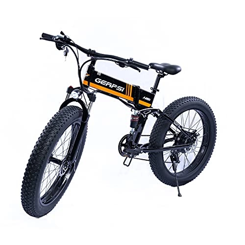 Electric Bike : ZOSUO Foldable Road Offroad Bike with 500W Brushless Motor Electric Mountain Shimano 21-Speed Transmission Adult Bicycle Bicycle with Mechanical Disc Brake & Removable 48V10ah Battery