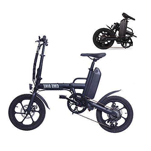 Electric Bike : ZQNHXY Electric Bike, Urban Commuter Folding E-bike, Max Speed 25km / h, 16inch Super Lightweight, Unisex Bicycle