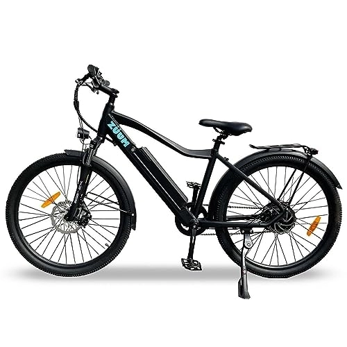 Electric Bike : ZUUM Electric Bike with 36V 10.4Ah Lithium Battery and Charger, Suspension, Gear System, USB Port, Front LED Light, LCD Display, Rear Luggage Rack, 1 Year Warranty
