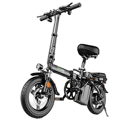 Electric Bike : ZXC Small folding bicycle electric bicycle battery car with USB mobile phone charging stand can keep the mobile phone fully charged the braking system is stable and safe