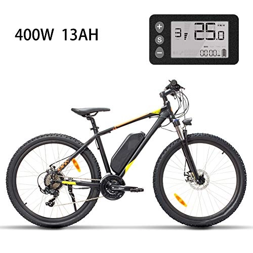 Electric Bike : ZXL 27.5" Adult Electric Mountain Bike, Aluminium Frame Suspension Fork Beach Snow Ebike 624W Ebike Bicycle with Removable 48V / 13Ah Lithium-Ion Battery, Shimano 21 Speed Gear
