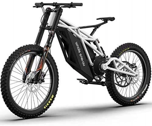Electric Bike : ZXL Electric Dirt Bike All Terrain MBT Bike for Adults, with 48V 20Ah-21700 Lithium Battery Electric Mountain Bike Bicycle, White