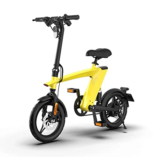 Electric Bike : ZXQZ 14in Electric Bikes for Adults, E-Bike with 15.5MPH, Dual Disc Braking, 3 Riding Modes