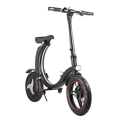 Electric Bike : ZXQZ Adult Electric Bikes, 14" Super Lightweight Folding E-bike, 2 Wheel Electric Bicycle for Urban Commuter, 30km / h