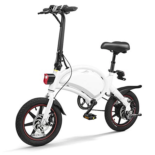 Electric Bike : ZXY Lightweight foldable electric bikes for adults kids Folding electric car bike electric car car adult male and female general electric car car, White
