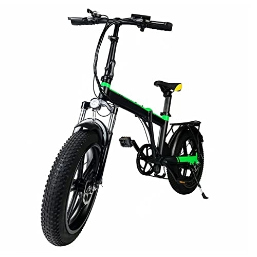 Electric Bike : ZYLEDW Adult Electric Bike Foldable 20 inch Fat Tire Electric Bike 36V 250W Motor Foldable E Bike Mountain Snow Bicycle (Color : Black, Size : 250W)