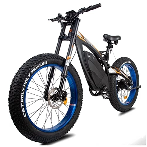 Electric Bike : ZYLEDW Electric Bike for Adults 1500W 26 * 4.8 Inch Fat Tire Full Suspension Electric Bicycle with 48V 18Ah Lithium Battery 7 Speed Max 30 mph Electric Bike