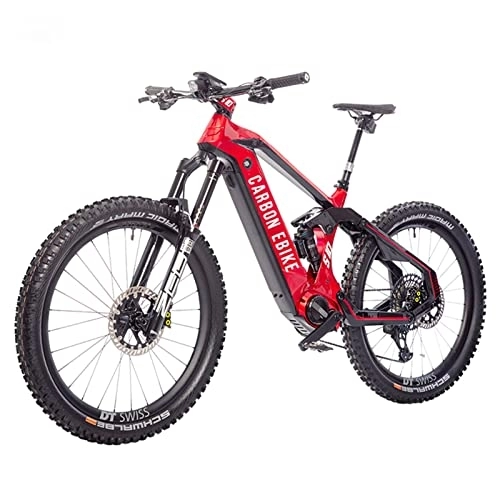 Electric Bike : ZYLEDW Electric Bike for Adults 1500W 50Mph Electric Mountain Bike 48V Lithium Battery Carbon Fiber Frame Electric Bicycle, Onecolor