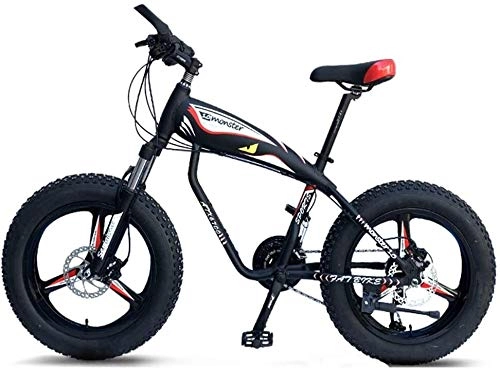 Fat Tyre Bike : 20 Inch Mountain Bikes, 30-Speed Overdrive Fat Tire Bicycle, Boys Womens Aluminum Frame Hardtail Mountain Bike with Front Suspension, (Color : Little Monster, Size : 3 Spoke)