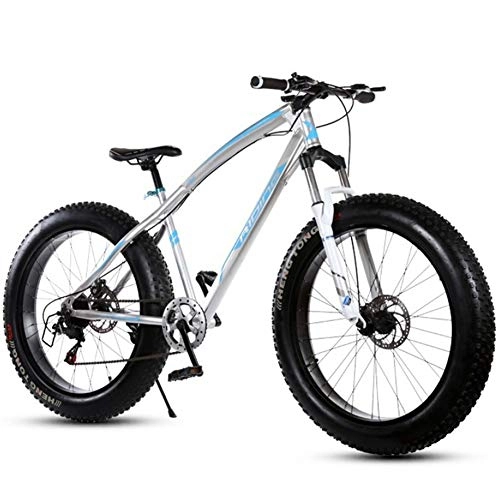 Fat Tyre Bike : 20 Inches Fat Bike Off-road Beach Snow Bike 27 Speed Mountain Bike 4.0 Wide Tire Non-slip Handle Bold Fork Student Outdoor Riding School, Outing, Fitness ( Size : 20 inch , Speed : 27 Speed )