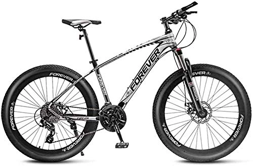 Fat Tyre Bike : 24" Adult Mountain Bikes, Frame Dual-Suspension Mountain Bicycle, Aluminum Alloy Frame, All Terrain Mountain Bike, 24 / 27 / 30 / 33 Speed 6-11, C, 27 Speed fengong (Color : C)