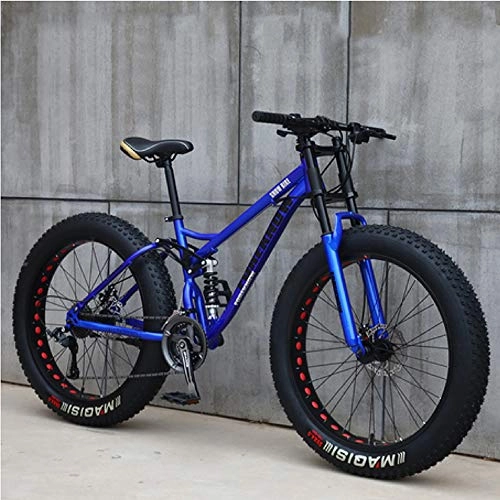 Fat Tyre Bike : 24 Speeds Disc Brakes Mountain Bikes, 24 / 26 Inch Fat Tire Snow Bicycle Oil Spring Fork Sports Cycling Bicycle Men And Women Cycling Students, e, 26" 24speed
