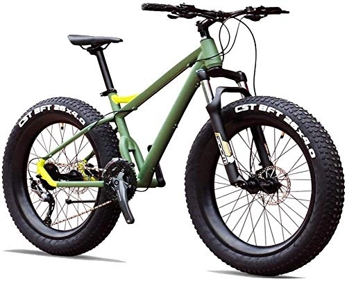 Fat Tyre Bike : 27-Speed Mountain Bikes, Professional 26 Inch Adult Fat Tire Hardtail Mountain Bike, Aluminum Frame Front Suspension All Terrain Bicycle, B
