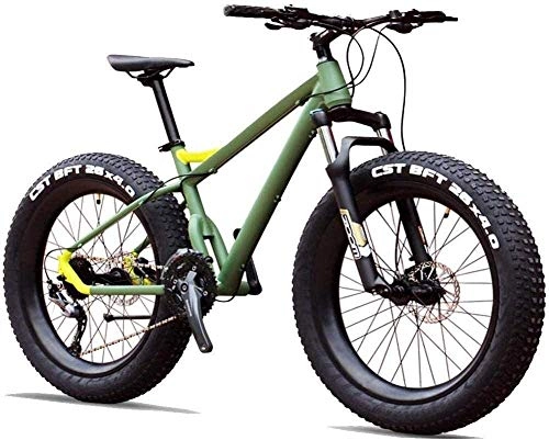 Fat Tyre Bike : 27-Speed Mountain Bikes Professional 26 Inch Adult Fat Tire Hardtail Mountain Bike Male and Female Students Bicycle, for Outdoor Sports, Exercise