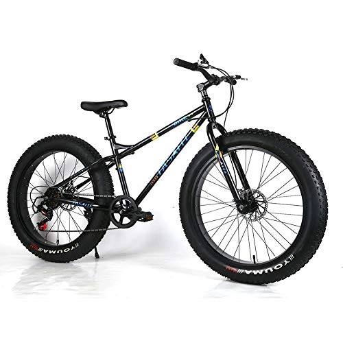 Fat Tyre Bike : 28 Inch Snow Bike, 4.0 Widened Tire Bike, Mountain Speed Bicycle, Front And Rear Mechanical Double Disc Brakes, Suitable for Adult Men And Women, D