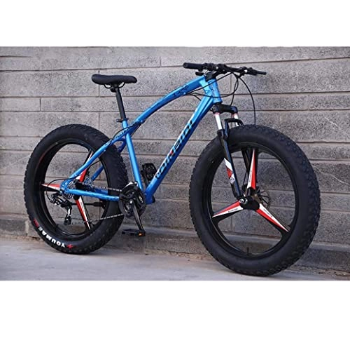 Fat Tyre Bike : Adult mountain bike- Mountain Bikes, 24 Inch Fat Tire Hardtail Mountain Bike, Dual Suspension Frame and Suspension Fork All Terrain Mountain Bicycle, Men's and Women Adult