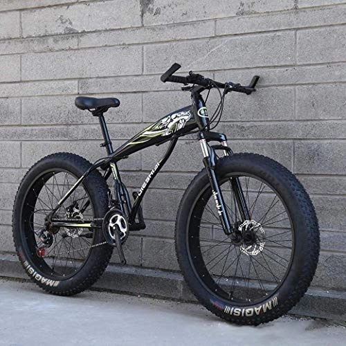 Fat Tyre Bike : Aoyo 24" / 26" Mountain Bike, Big Wheel Snow Bike, 24-Speed Dual Disc Brake Racing Bike, Strong Shock-Absorbing Front Fork, Outdoor Off-Road Beach Bike (Color : C, Size : 24 inch)