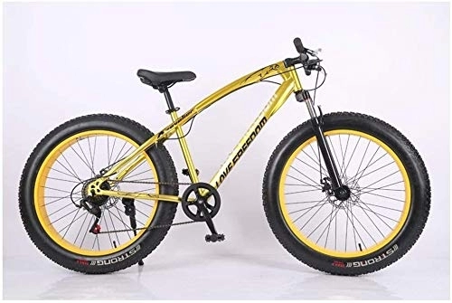 Fat Tyre Bike : Aoyo High-carbon Steel Frame, Mens Womens Mountain Bikes, Dual Disc Brake Hardtail Mountain Bike, All Terrain Bicycle, Anti-Slip Bikes, 24 Inch 7 / 21 / 24 / 27 Speed, 26 Inches 21 Speeds