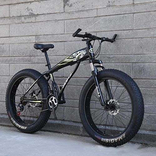 Fat Tyre Bike : Aoyo Mountain Bike, 24" / 26" Big Wheel Snow Bike, 21-Speed Dual Disc Brake, Strong Shock-Absorbing Front Fork, Outdoor Off-Road Beach Bike (Color : B, Size : 24 inch)