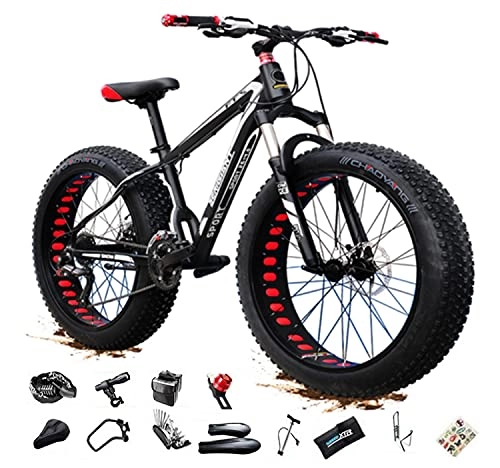Fat Tyre Bike : ASEDF Mountain-Bicycles Sport, Mens All-Terrain Fat Tire Mountain Bike, 27 / 30 Speed Drivetrain, 26-inch Wheels, 11CM Wide Tires 26"-30 Speed