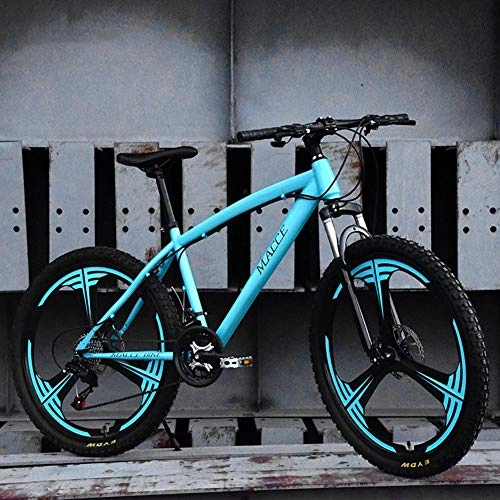 Fat Tyre Bike : AUTOKS Bicycle, 21 / 24 / 27 Speed 26" Fat Bike Mountain Bike Snow Bicycle Shock Suspension Fork Bicycle, Blue, 27 speed