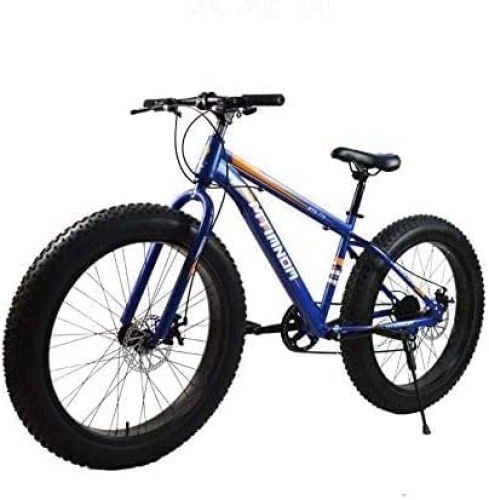 Fat Tyre Bike : Bicycle, Mountain Bike for Adults, 17-Inch High Carbon Steel Frame, 7-Speed, 26-Inch Aluminum Alloy Wheels, Double Disc Brake