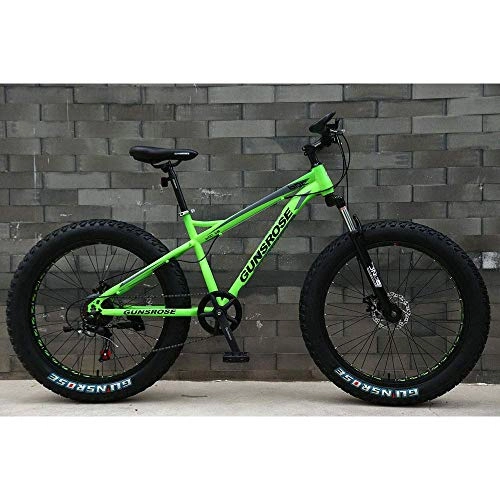 Fat Tyre Bike : Bike Bike Bicycle Outdoor Cycling Fitness Portable Fat Tire Adult Mountain Bike, Double Disc Brake / High-Carbon Steel Frame Cruiser Bikes, Beach Snowmobile Bicycle, 26 / 24 inch Magnesium Alloy Integrat