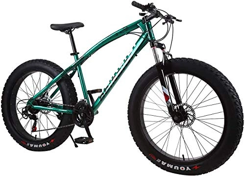 Fat Tyre Bike : BIKE Mountain Bike, Fat Bicycles - 26 Inch, Dual Disc Brakes, Wide Tires, Adjustable Seats Green-27Speed, Green, 27Speed