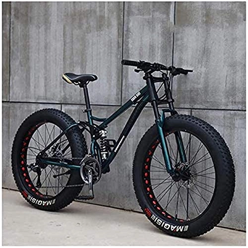 Fat Tyre Bike : BlackRoad Bikes Fat Tire MTB 26 inch Mountain Bike with disc Brakes, Frames from Carbon Steel, Suitable for People Over 175 cm Large, Spoken 7 Speed Racing Bike City Commuter Bicycle