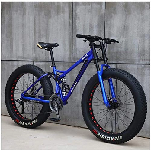 Fat Tyre Bike : CDFC Fat Tire mountain bike, 26 inch mountain bike bicycle with disc brakes, frames from carbon steel, suitable for people over 175 Cm United, 24 Speed