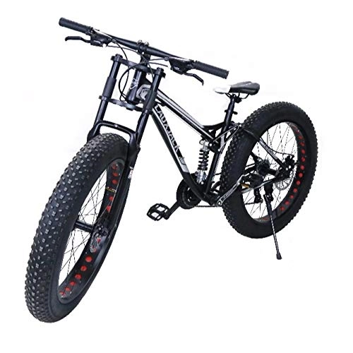 Fat Tyre Bike : CFSAFAA Bicycle 26"*4.0 fat tire bicycle mountain bike big wheels full suspension bike for men Also known as a bicycle or bicycle, it is usuall (Color : Blue, Size : 26 * 18.5(175-185cm))