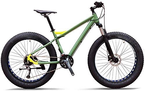 Fat Tyre Bike : CHHD Mountain Bikes, 27-Speed Mountain Bikes, Professional 26 Inch Adult Fat Tire Mountain Bike, Aluminum Frame Front Suspension All Terrain Bicycle, C