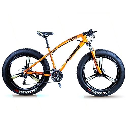 Fat Tyre Bike : CHICAI High-carbon Beach Snow Fat Bike Mountain Cross-country Steel Ultra-wide Tire Sports Bike 21-30speed Low-speed Racing Student Bike Adult 26-inch (Size : 21-speed)