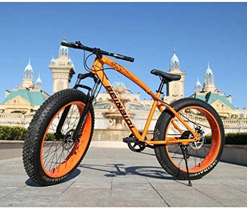 Fat Tyre Bike : CSS 26 inch 4.0 Widened Large Tire Shift Fat Tire Bike, Mountain Beach Snowmobile, Shock Absorption Off-Road Bicycle 7-10, 30Speed