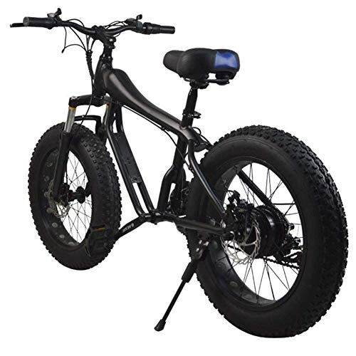 Fat Tyre Bike : D&XQX Mountain Bike, Snow Bicycle Beach Bike 4.0 Wide Tire Lightweight And Aluminum Folding Bike with Pedals Portable Bicycle, 24in*15in