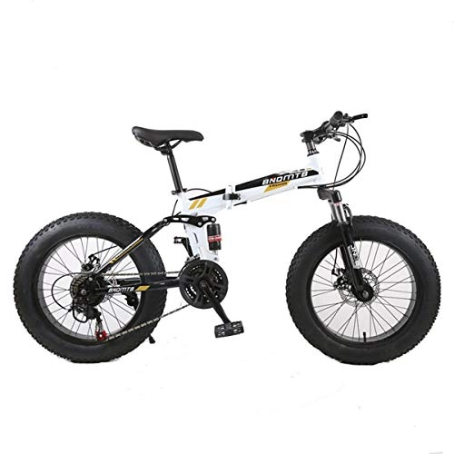 Fat Tyre Bike : Dapang Mountain Bike, 7 / 21 / 24 / 27 / 30 Speed Steel Frame, 4.0" Fat Tyres Spoke Wheels Suspension Folding Bike, 1, 30speed