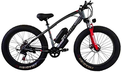 Fat Tyre Bike : Electric Bike Electric Mountain Bike Electric Bicycle Lithium Battery Fat Tires Instead of Mountain Bike Adult Wide Tires Boost Cross-Country Snow for the jungle trails, the snow, the beach, the hi