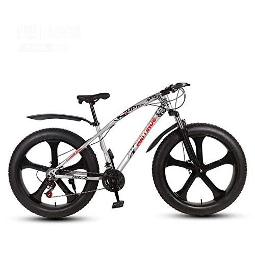 Fat Tyre Bike : Fitness Sports Outdoors Mountain Bike 26 Inch Bicycle for Adults 4.0 Inch Fat Tire MTB Bike Hardtail High Carbon Steel Frame Suspension Fork Double Disc Brake
