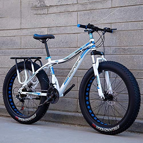 Fat Tyre Bike : GAYBJ Snowmobile Fat bike 24 / 26 Inch Outroad Mountain Bike Small Portable Bicycle Adult Student Mountain Bike with 7 / 21 / 24 / 27 Speed Dual Disc Brakes, E, 24 inchi 24 Speed