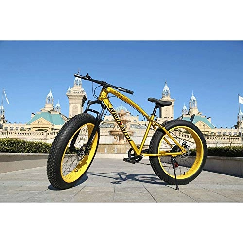 Fat Tyre Bike : Giow 26 Inches Adult All Terrain Mountain Bicycle4.0 Fat Tire Hardtail Mountain Bikes, High-carbon Steel Frame Mountain Bike With Dual Disc Brake (Color : 24 speed)