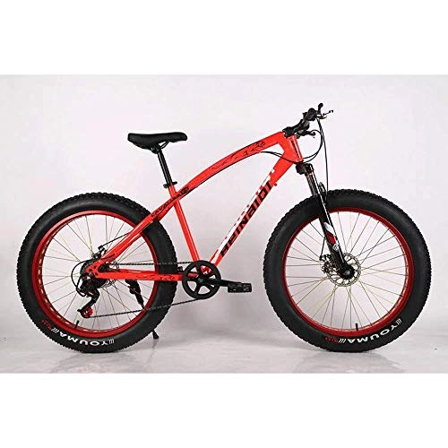 Fat Tyre Bike : Giow 4.0 Fat Tire Mountain Bikes, Adult All Terrain Mountain Bicycle, High-carbon Steel Frame Hardtail Mountain Bike With Dual Disc Brake 26 Inches (Color : 24 speed)