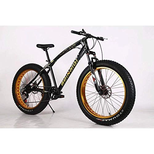 Fat Tyre Bike : Giow Mountain Bikes, High-carbon Steel Hardtail All Terrain Mountain Bicycle, 4.0 Fat Tire Non-slip Mountain Trail Bike Dual Disc Brake, 26 Inch (Color : 27 speed)